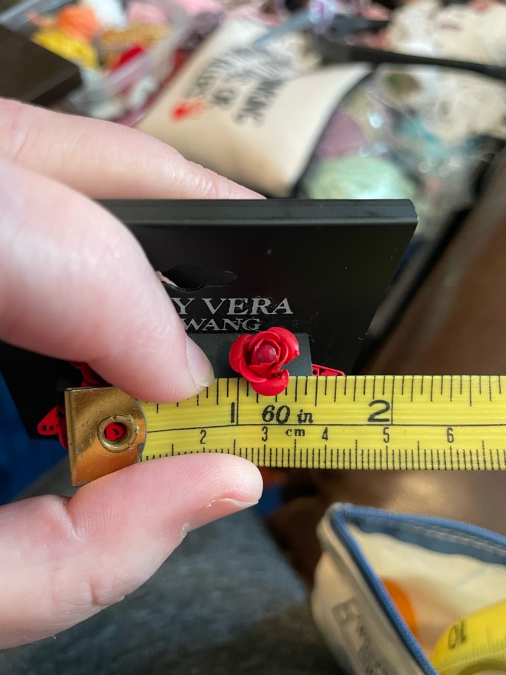 Simply Vera Vera Wang Red Filigree Flower/Rose Floater Earrings - NWT - Picture 10 of 10